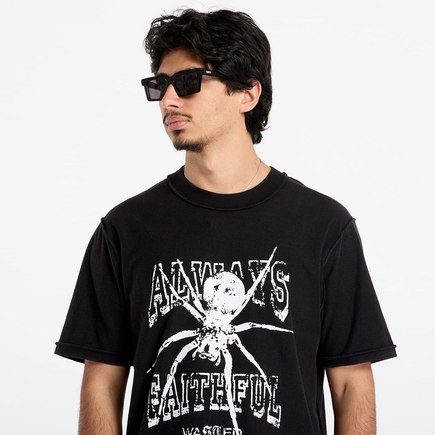 Tričko Wasted Paris T-Shirt Authentic Reverse Faded Always Faithful Spider Graphic Čierna | WP_000322, 1
