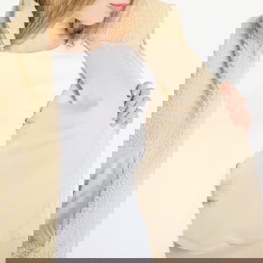 Bomber bunda Karl Kani OG Crop Teddy Bomber Jacket Béžová | PD00008853, 3