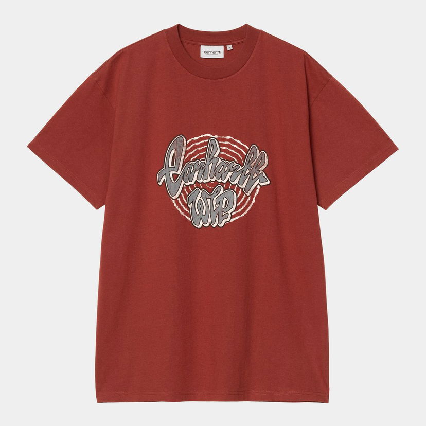 Tričko Carhartt WIP S/S Chedda T-Shirt heavy stone wash Vínová | I035428_9