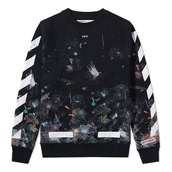 Sveter Off-White Galaxy Print Sweatshirt Čierna | OMBA003F176190309901, 0