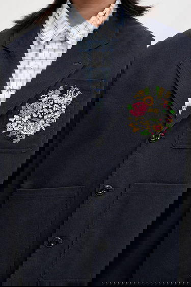 Bunda KENZO Kenzo Embroidered Flower Chore Jacket Navy | FF55VE2319GV.79, 3