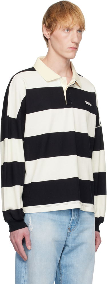 Polo tričko Rhude Rhude Striped Piqué Polo Čierna | RHSS25PO03012, 1