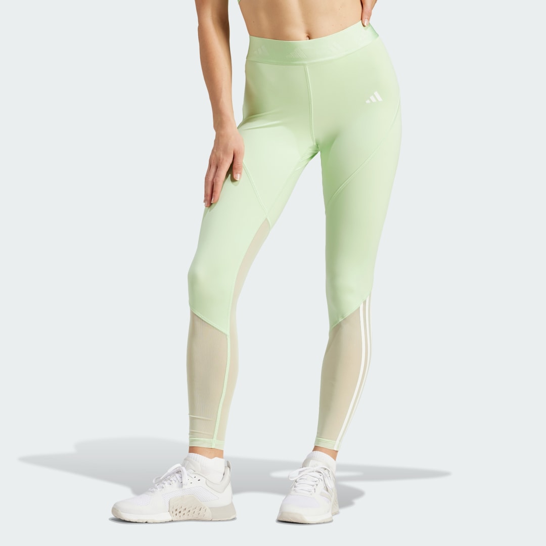 Legíny adidas Performance Hyperglam Full-Length Leggings Zelené | IS4477, 0
