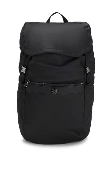 Batoh BOSS Twill backpack with stacked logo Čierna | 50558382