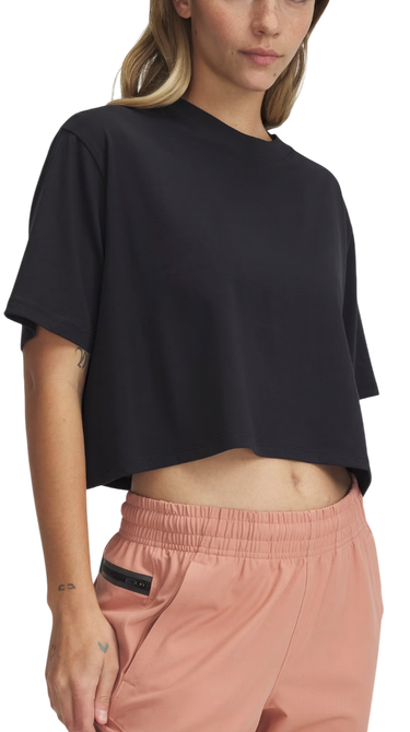 Crop Top Under Armour Rival Short Sleeve Crop T-Shirt Čierna | 1389721-001, 0