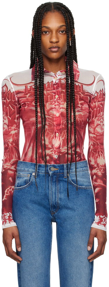 Košeľa Jean Paul Gaultier Gaultier 'The Diablo' Graphic Shirt Červená | 24/25-U-CH015-T546-0130, 0