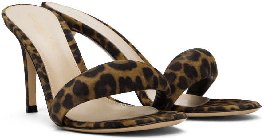 Bijoux 85 Leopard Print Heeled Mules