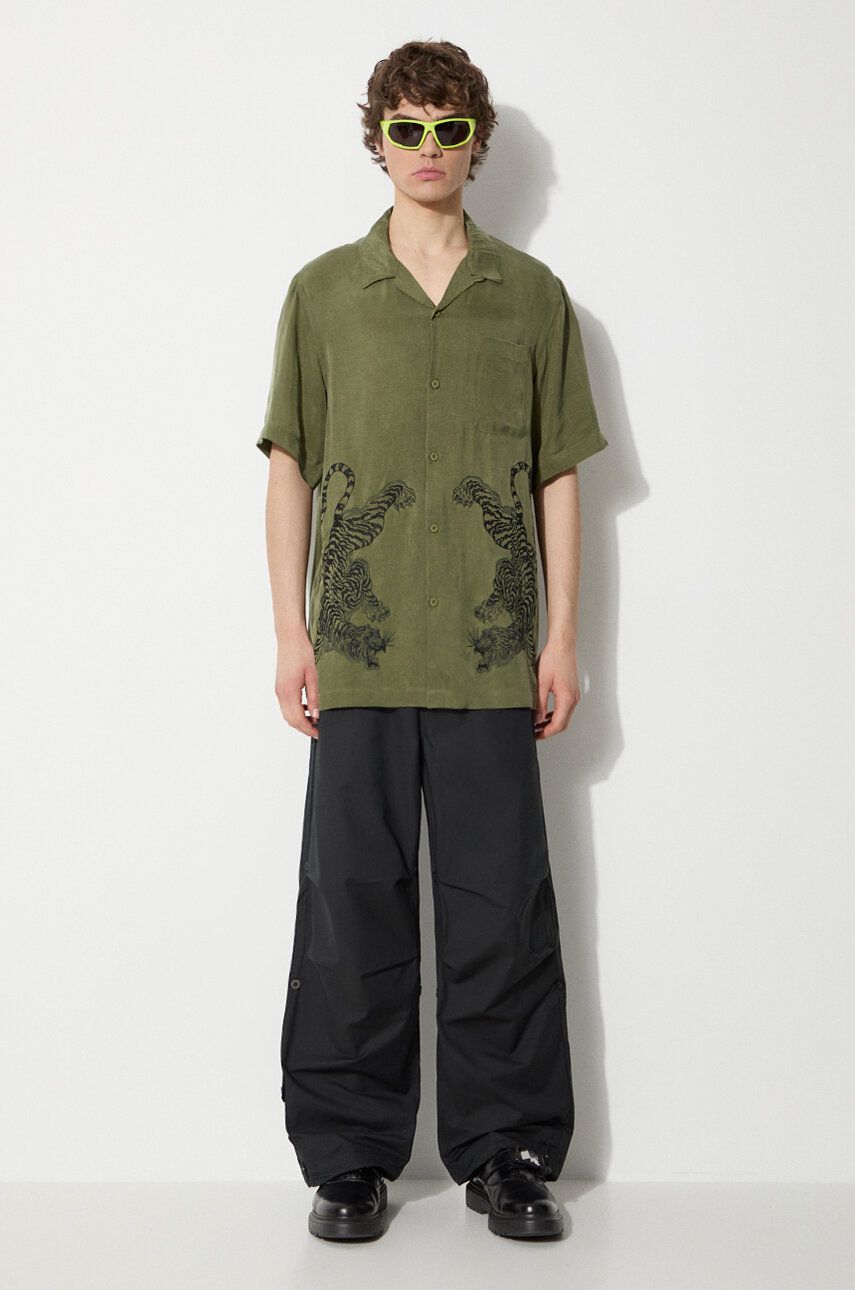 Košeľa Maharishi Maharishi Take Tora Relaxed Fit Shirt Zelené | 5100.OLIVE, 1