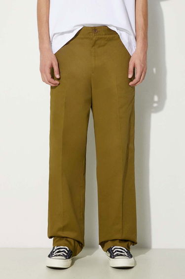 Nohavice MAISON KITSUNÉ Maison Kitsuné Relaxed Chino Pants Zelené | MM01106WW0078, 3
