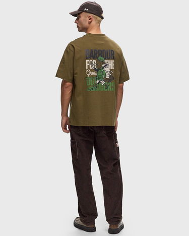 Tričko Barbour Leonard Oversized T-Shirt Zelené | MTS1353OL71, 1