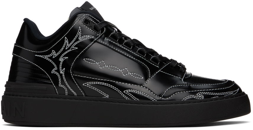 Tenisky a topánky Balmain Balmain B-Court Mid Top Western Čierna | CM1VI354LSLR, 0