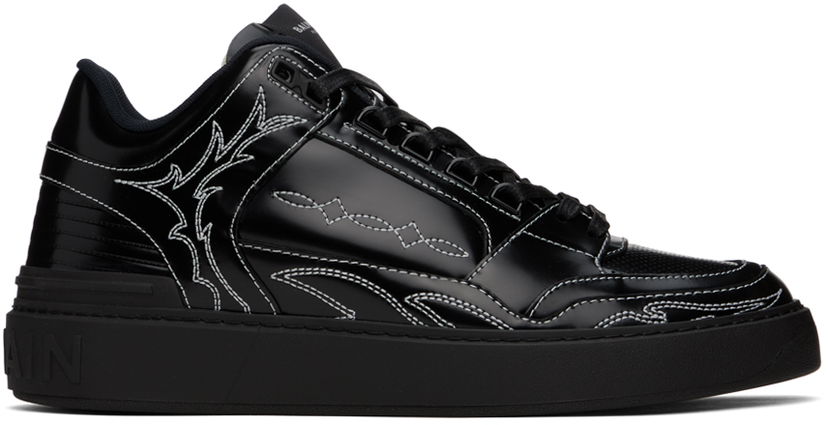 Tenisky a topánky Balmain Balmain B-Court Mid Top Western Čierna | CM1VI354LSLR