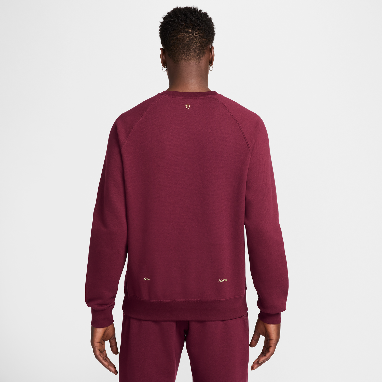 Mikina Nike NOCTA Fleece Crewneck Sweatshirt Vínová | FN8160-638, 1