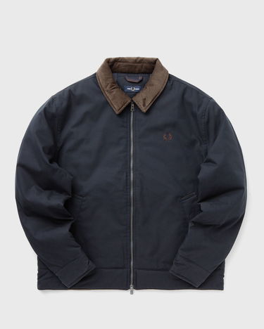 Bunda Fred Perry Cotton Caban Jacket with Corduroy Collar Navy | J8535-608, 2