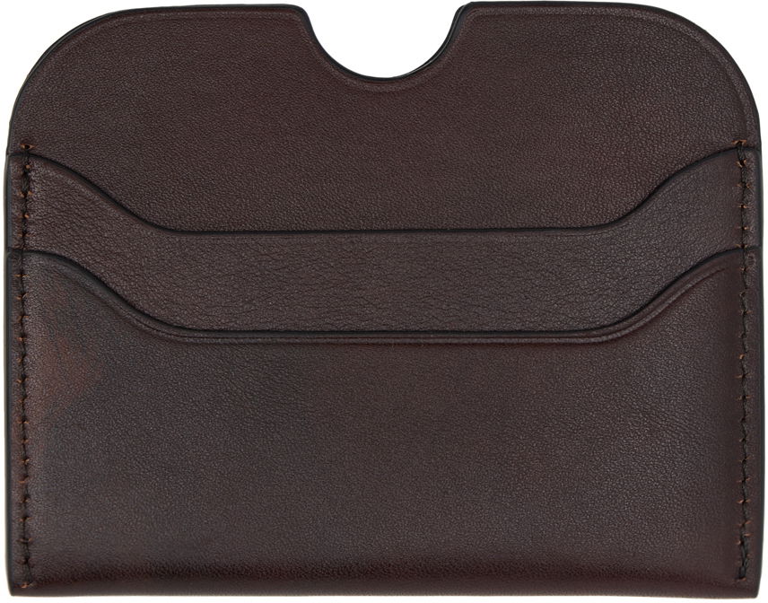 Peňaženka Acne Studios Leather Card Holder Hnedá | CG0268-, 1