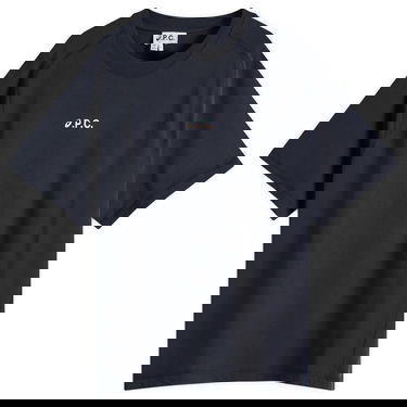 Tričko A.P.C. Men's x Wind Logo T-Shirt, Size Small Navy | COEAV-H26453-IAK, 0