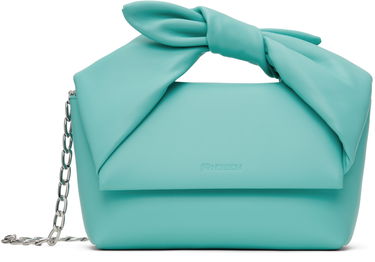 Taška cez rameno JW Anderson JW Anderson Medium Bow Twister Top Handle Bag Tyrkysová | HB0697-LA0355, 0