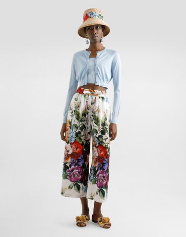 Sveter Dolce & Gabbana Dolce & Gabbana Silk Cropped Cardigan Modrá | FXV99TJBSM0B1581, 1