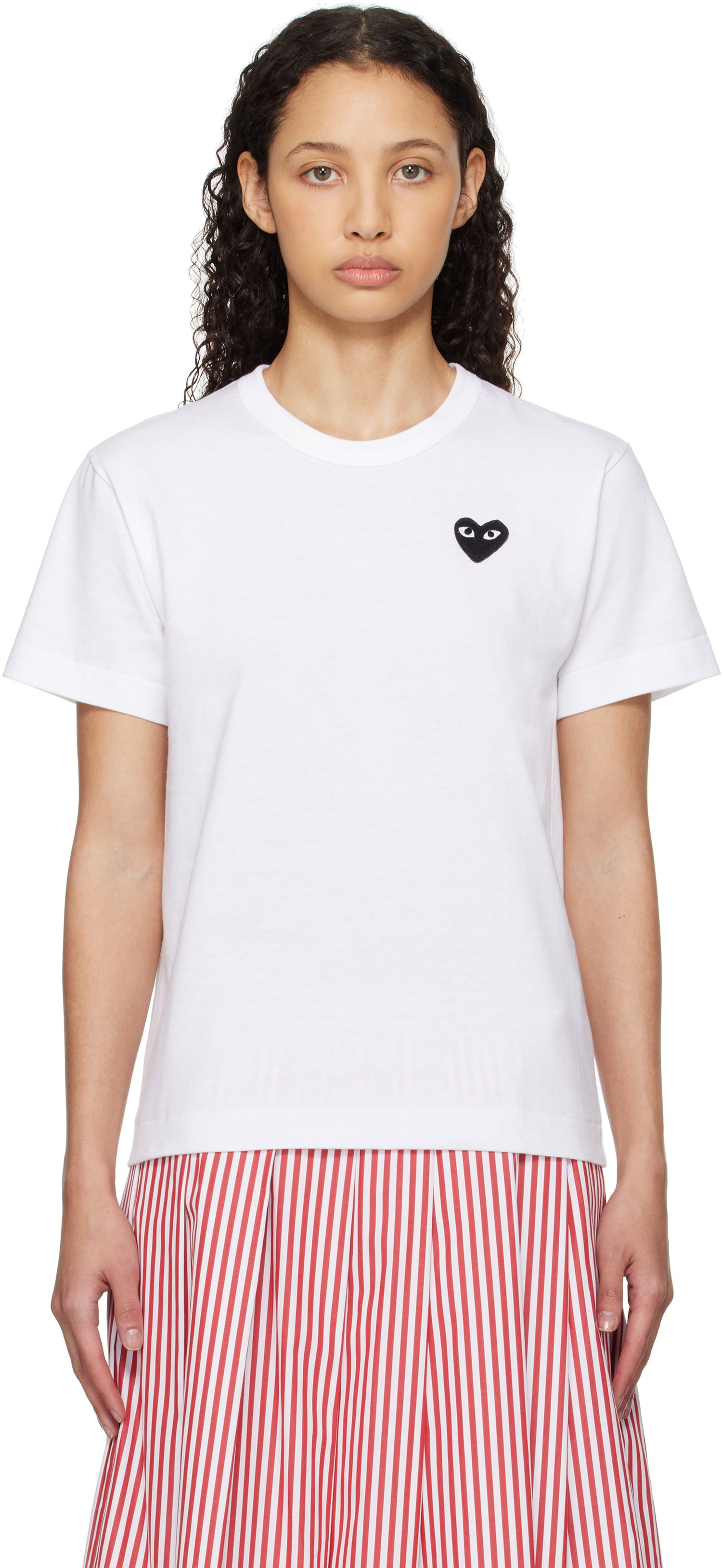 Tričko Comme des Garçons COMME des GARÇONS PLAY Heart T-Shirt Biela | T064-051, 0