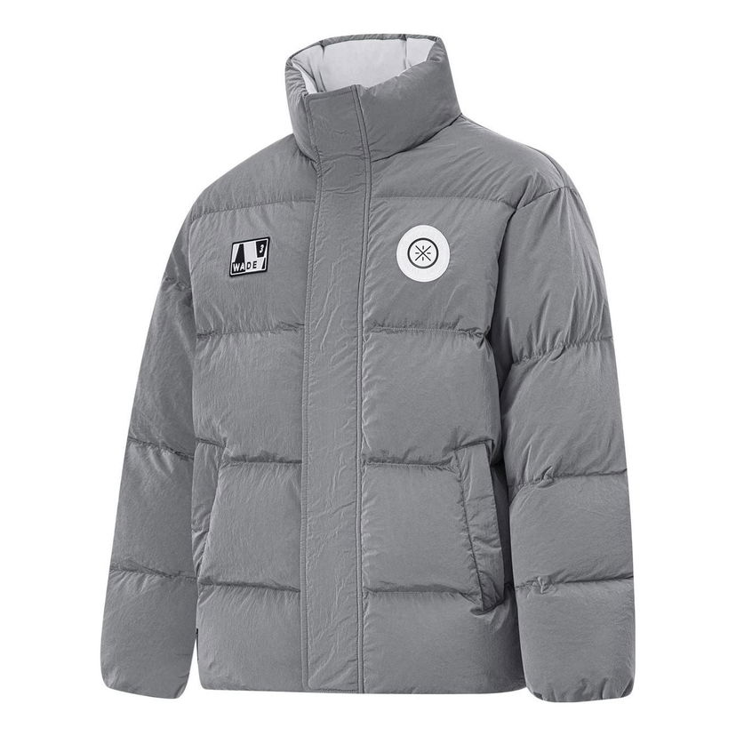 Prešívaná bunda Li-Ning Wade Logo Down Jacket Šedá | AYMT165-1