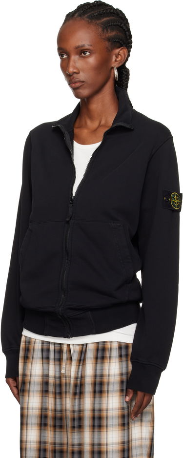 Bunda Stone Island Stone Island Organic Cotton Fleece Jacket Čierna | K2S15 6100063 S0051, 3
