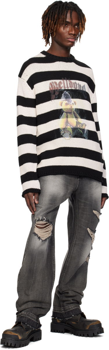 Sveter We11done We11done Punk Teddy Striped Sweater Rôznofarebný | WD-KT0-25-655-U-IV, 3