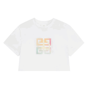 Crop Top Givenchy Cropped Masculine T-Shirt Biela | BW709X3Z9Y 100, 0