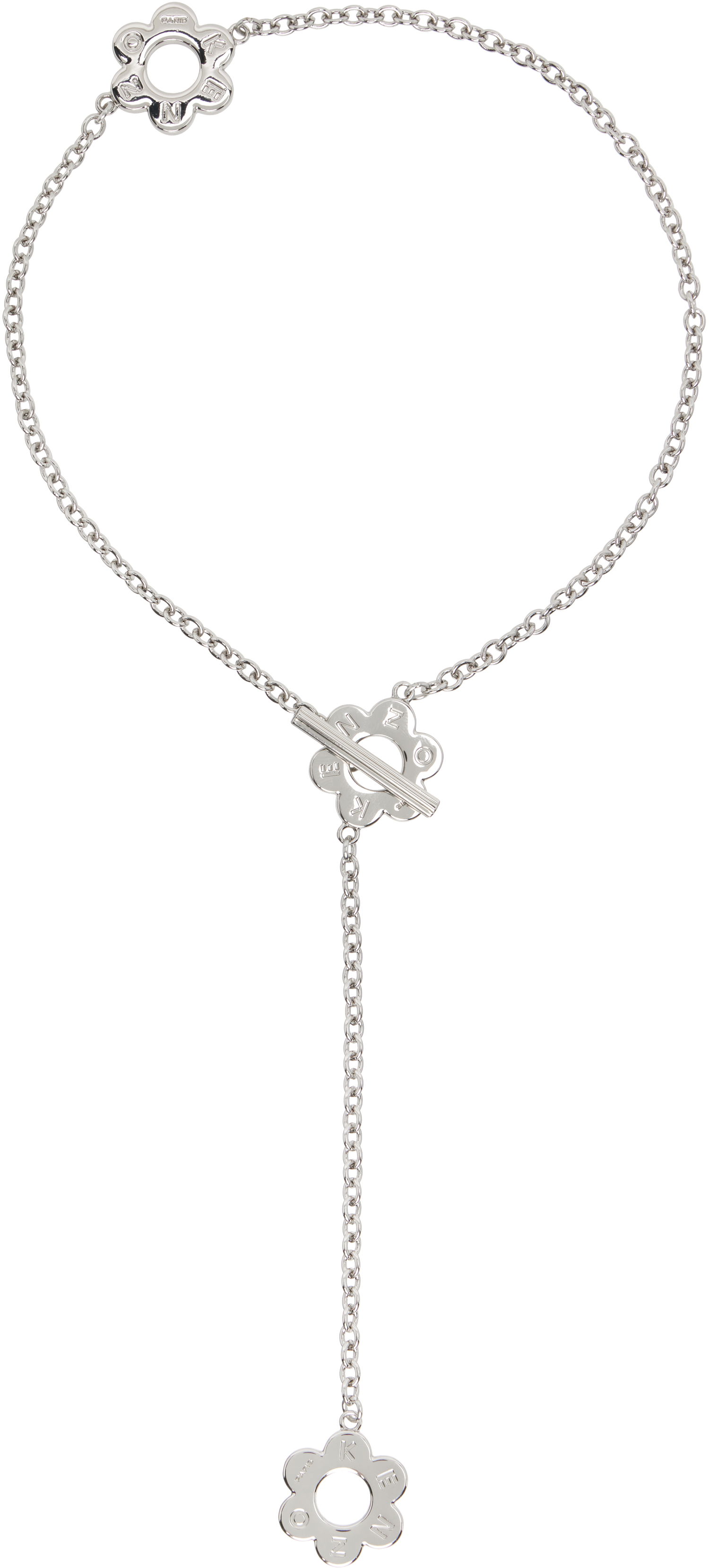 Náhrdelník KENZO Kenzo 'KENZO Stamp' Flower Pendant Necklace Metalická | FF58BI417M04, 0