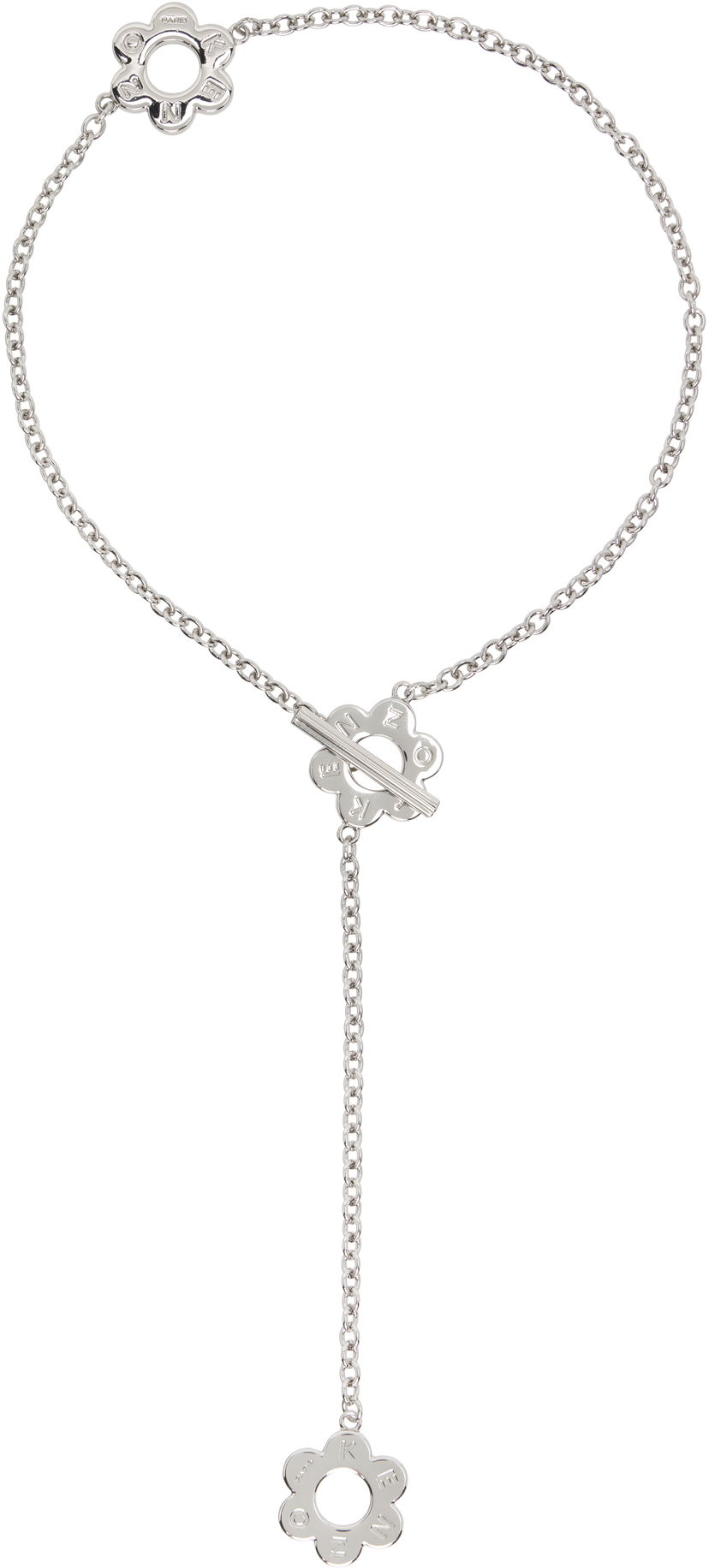 Náhrdelník KENZO Kenzo 'KENZO Stamp' Flower Pendant Necklace Metalická | FF58BI417M04