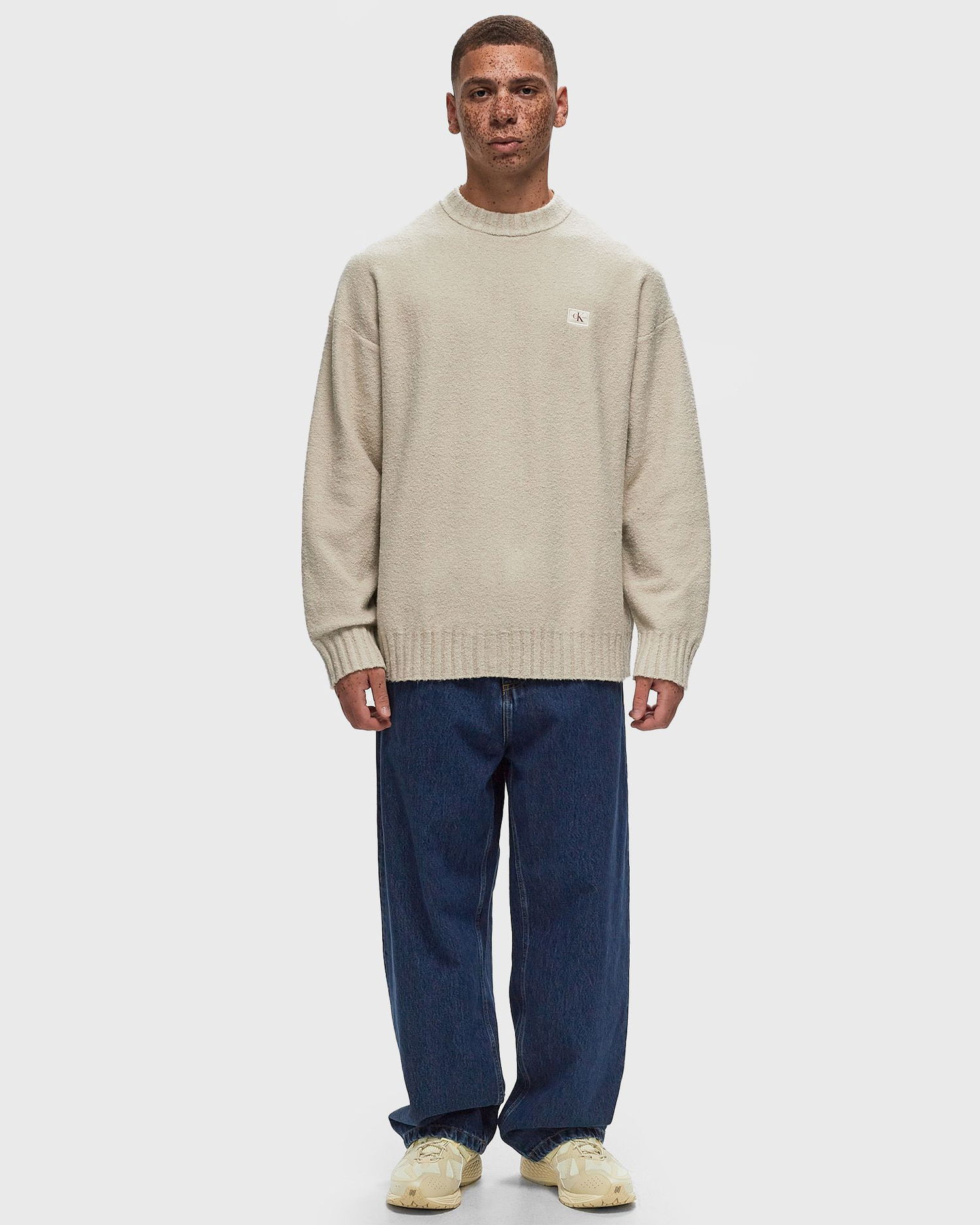 Sveter CALVIN KLEIN BOUCLE BOXY SWEATER Béžová | J30J326202PD7, 1