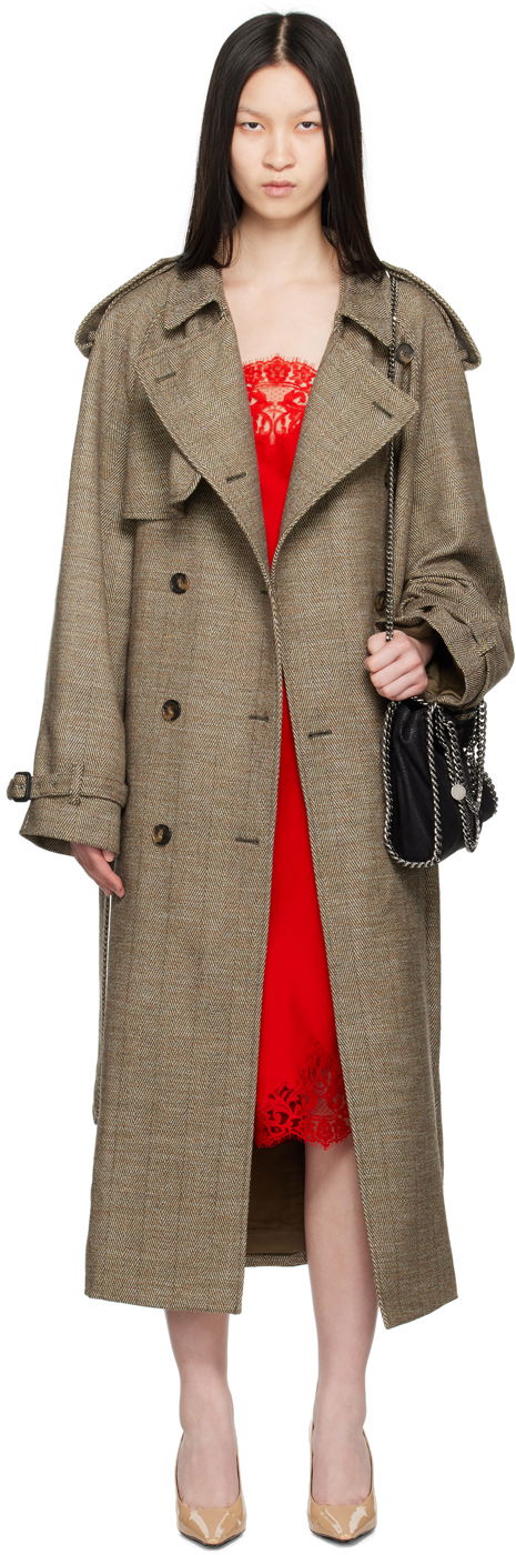 Trenčkot Stella McCartney Stella McCartney Belted Trench Coat Hnedá | 6700383EJ701, 0