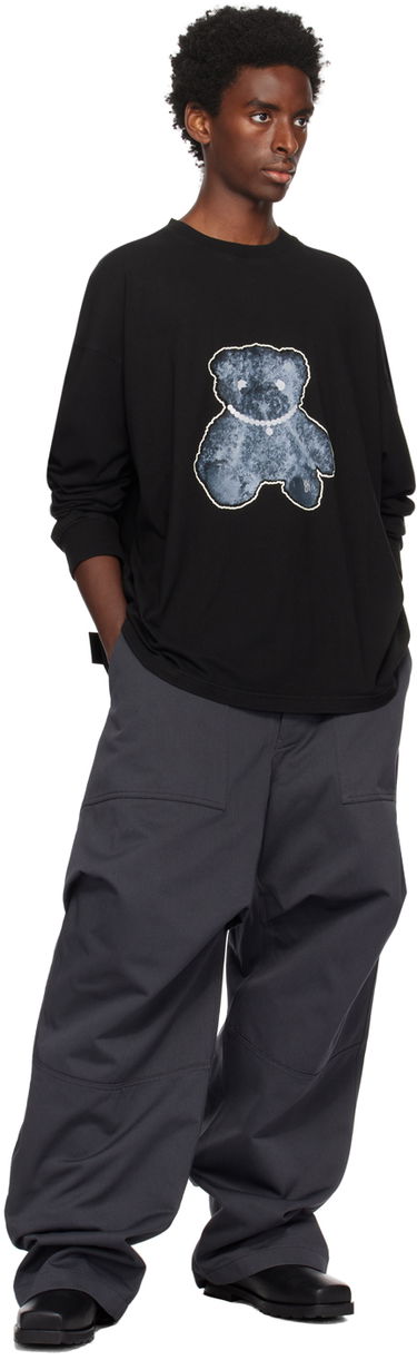 Tričko We11done We11done Glow-In-The-Dark Bear Long Sleeve T-Shirt Čierna | WD-TT9-20-116-U-BK, 3