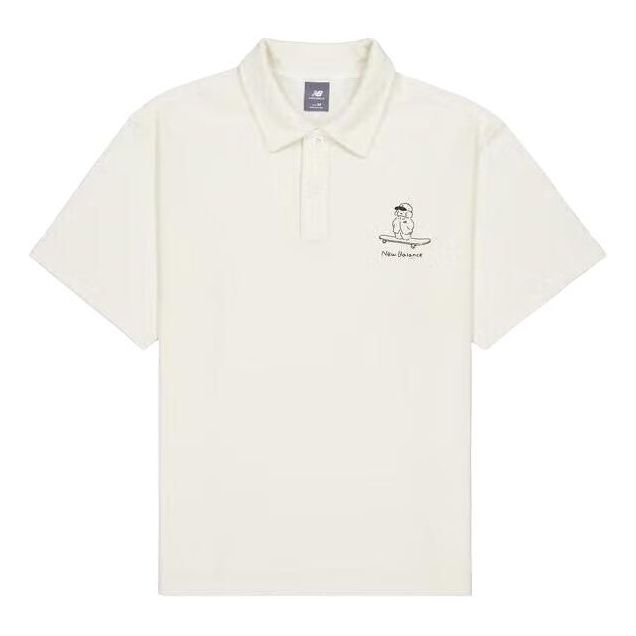 Polo tričko New Balance Skateboard Graphic Polo Shirt Biela | NFE27011-IV