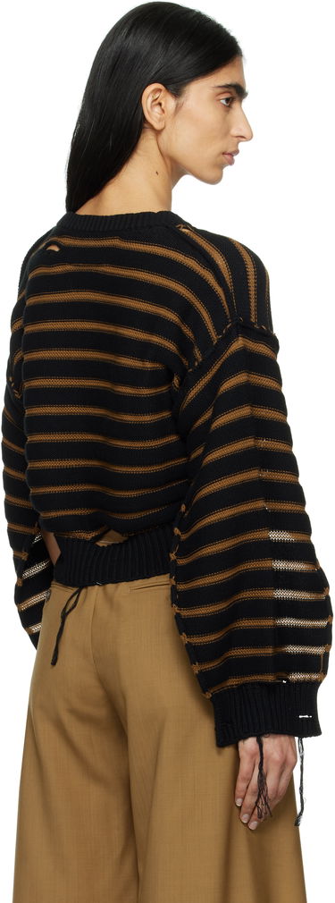Sveter Maison Margiela MM6 Maison Margiela Striped Distressed Crewneck Sweater Rôznofarebný | S52HL0042 M13080, 2