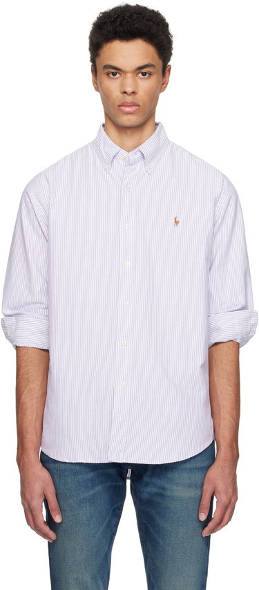 Košeľa Polo by Ralph Lauren Ralph Lauren Classic Fit Striped Oxford Shirt Fialová | 710942746003, 0