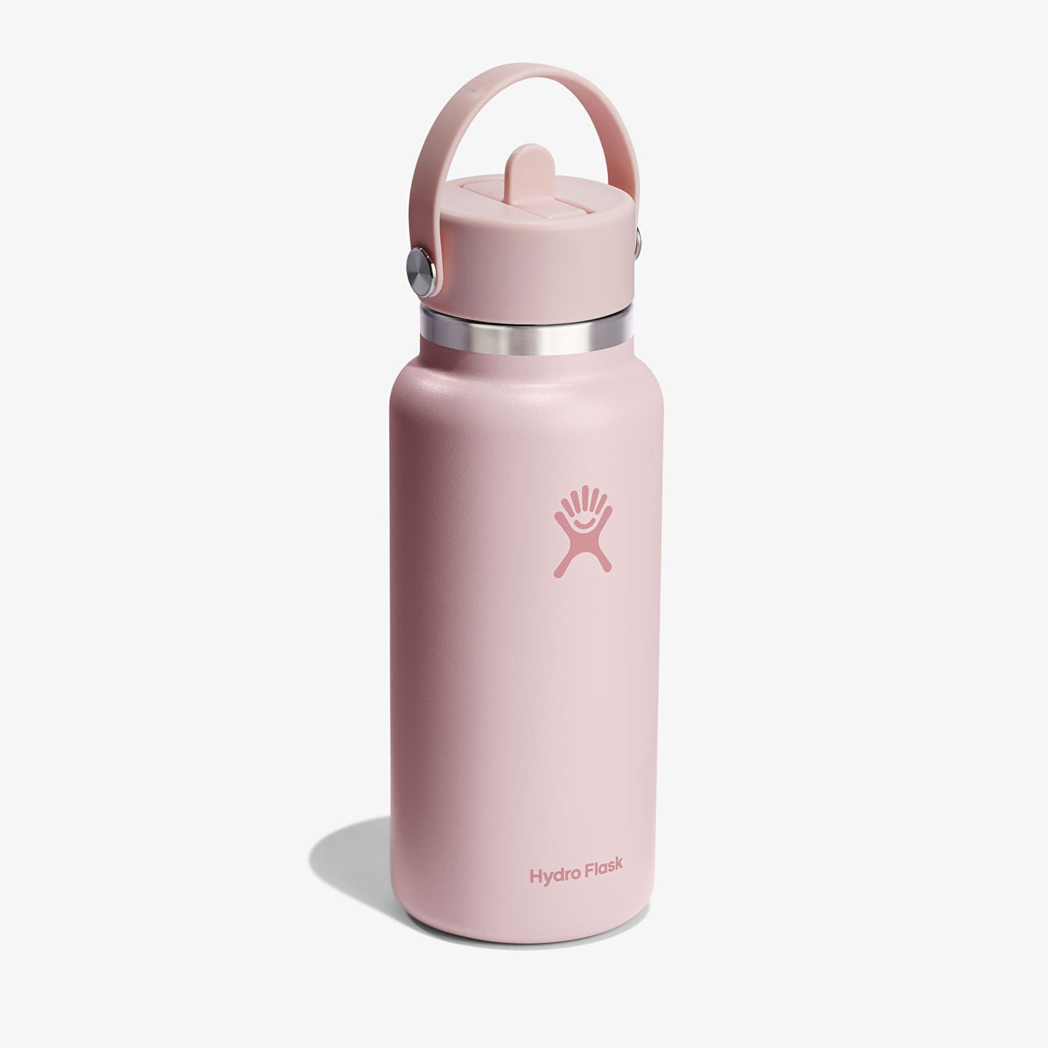 Fľaše Hydro Flask 32 oz Wide Mouth Vacuum Insulated Stainless Steel Water Bottle with Straw Lid Ružová | W32CFS678, 1