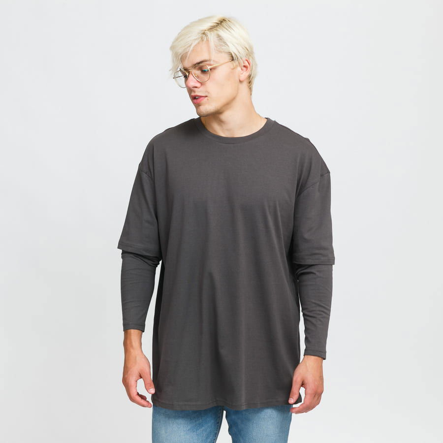 Oversized Shaped Double Layer Tee