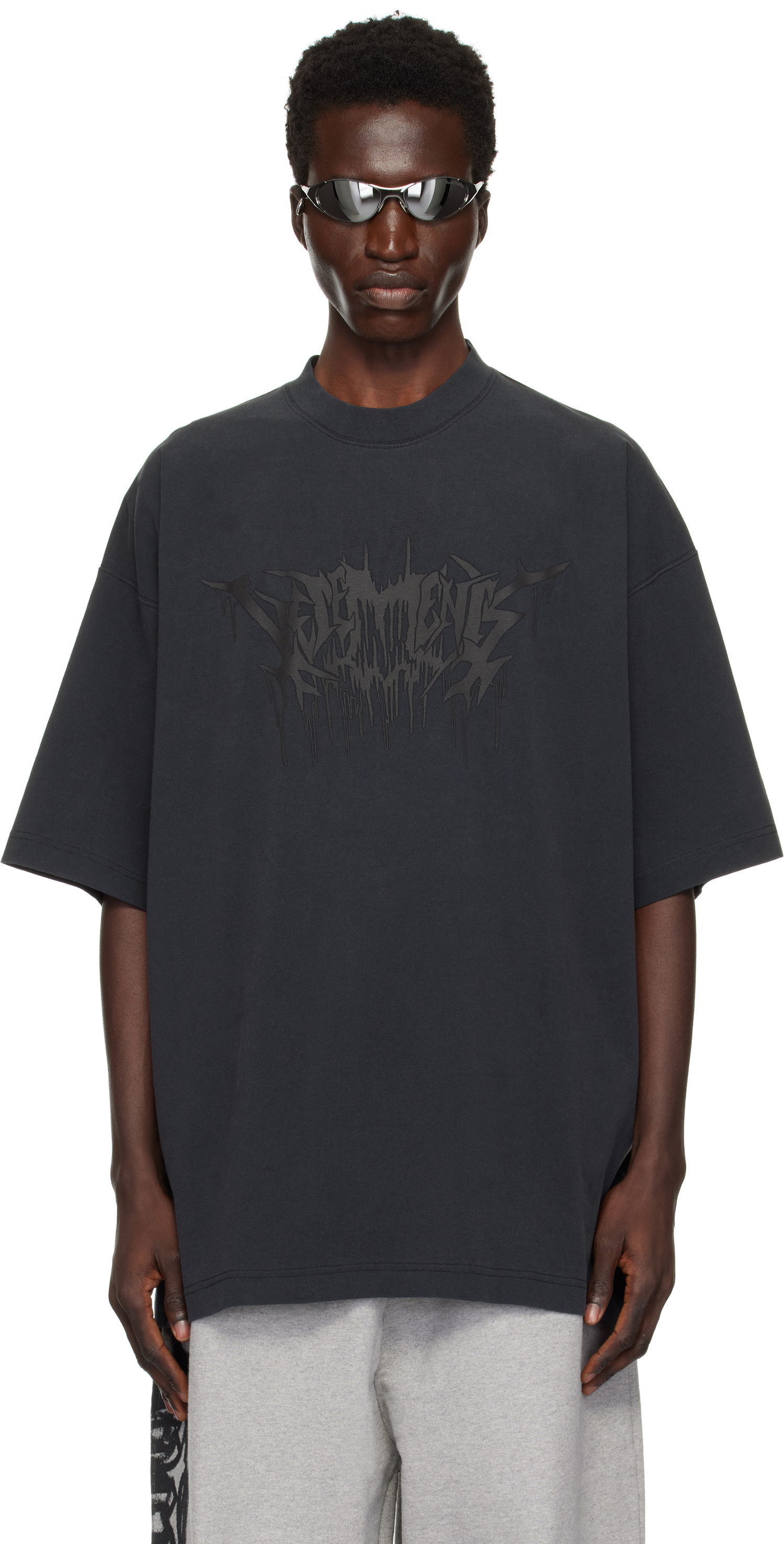 Tričko VETEMENTS Drip Metal Graphic T-Shirt Čierna | UA66TR660B, 0