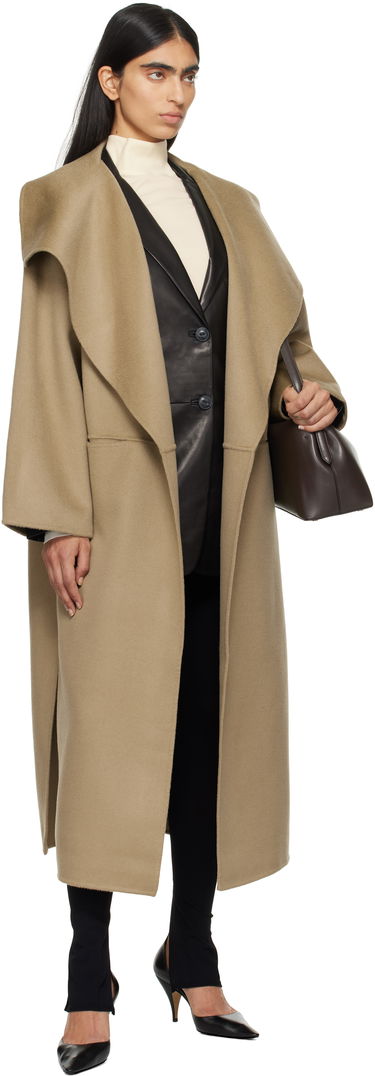 Kabáty TOTEME TOTEME Signature Wool Cashmere Overcoat Béžová | 234-WRO885-FB0049, 4