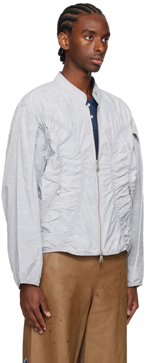 Ruched Bomber Jacket