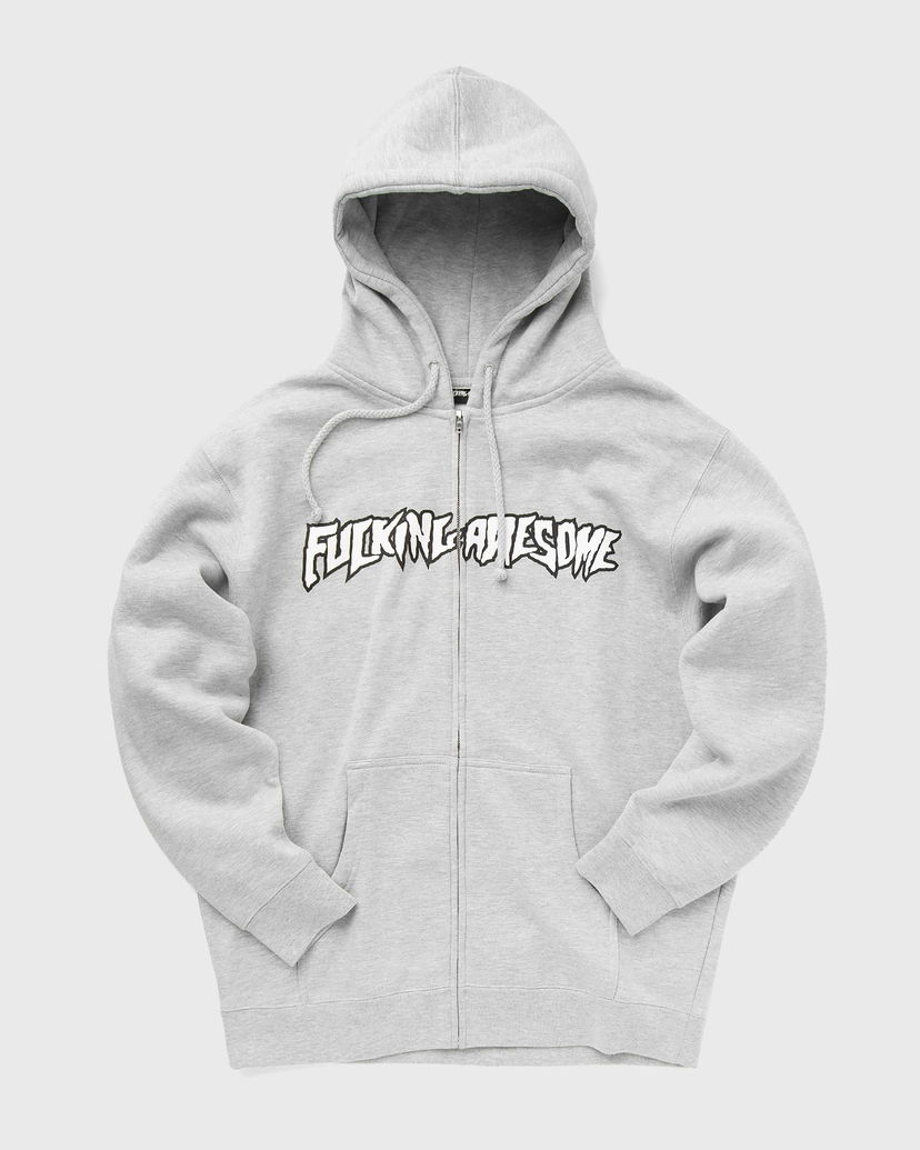 Mikina Fucking Awesome Stamp Logo Zip Hoodie Šedá | PN14827-HEATHER-GREY