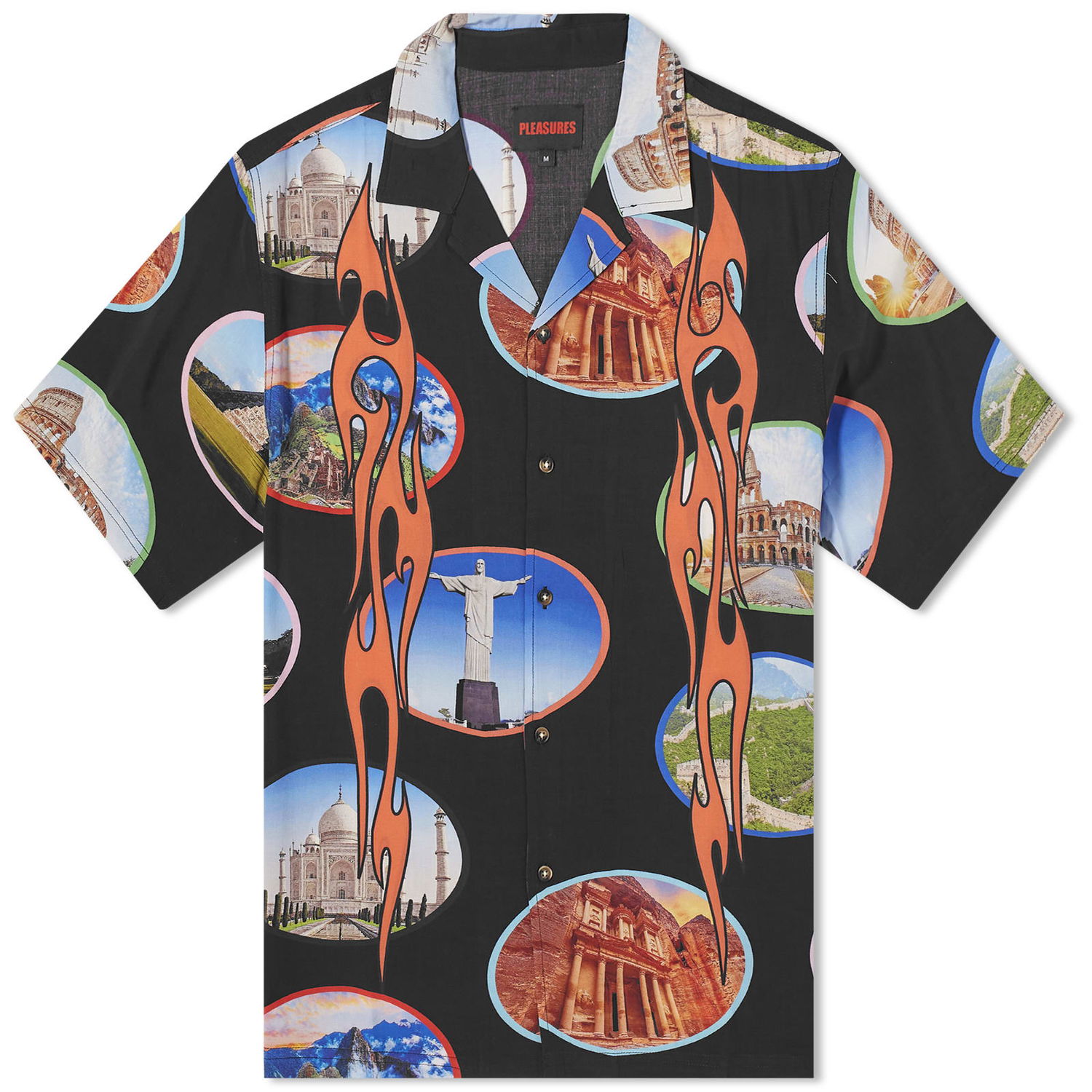 Košeľa Pleasures 7 Wonder Camp Shirt Rôznofarebný | P24SP001-BLACK, 0
