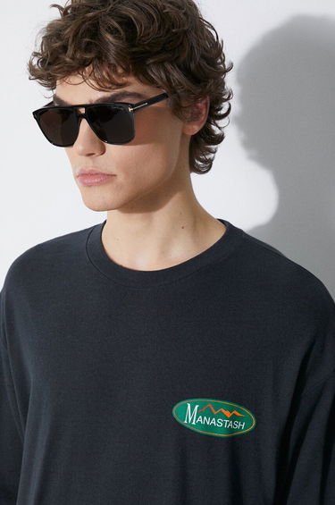 Tričko Manastash Manastash Hemp Original Logo T-Shirt Čierna | 7924134002, 4