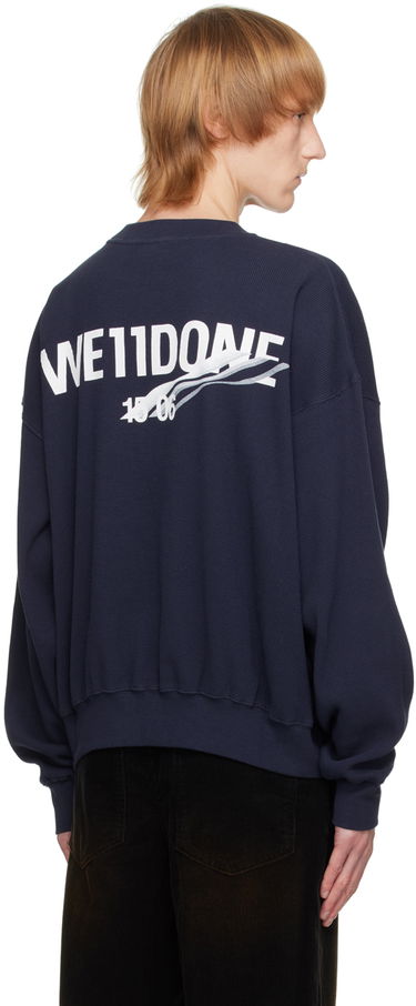Sveter We11done Designer Basic Sweatshirt Modrá | WD-TS3-22-798-U-NV, 2