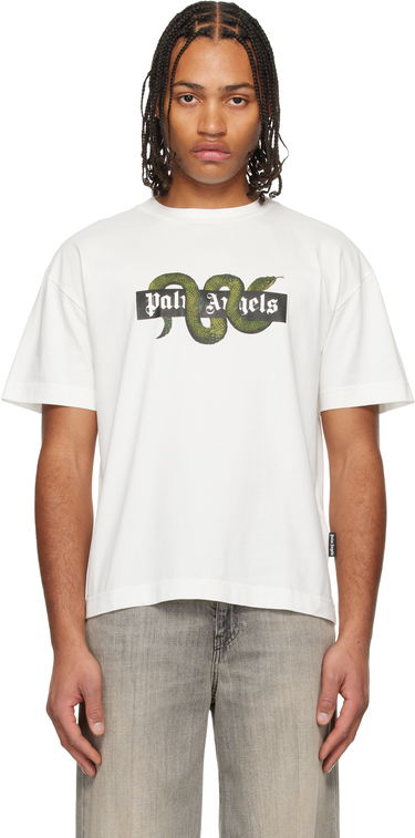 Tričko Palm Angels Snake Logo T-shirt Biela | PMAA109F25JER0080355, 0
