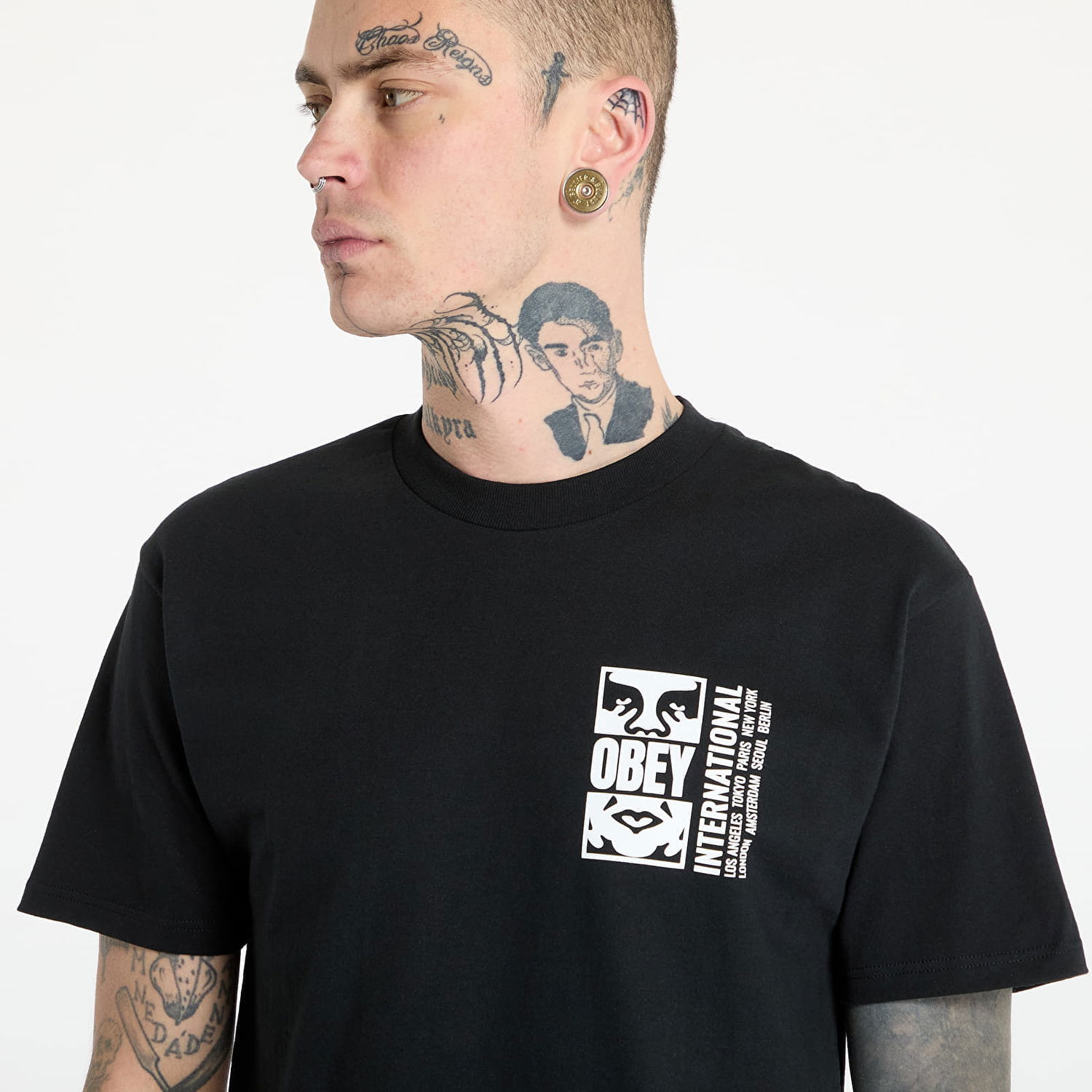 Tričko OBEY OBEY Icon Split T-Shirt Čierna | 165263693-BLK, 1