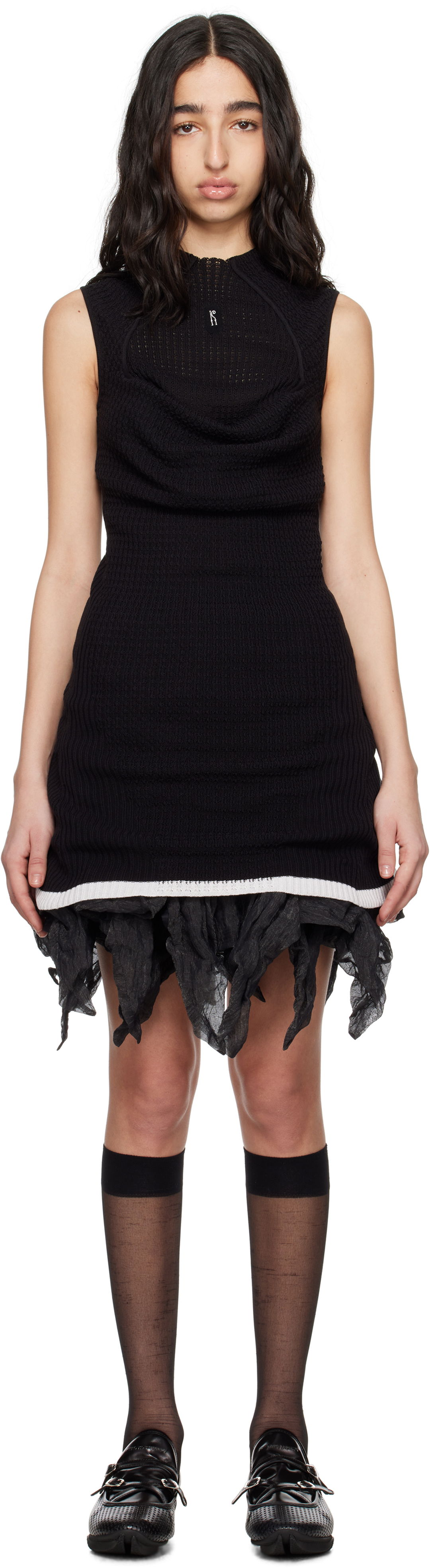 Šaty KIKO KOSTADINOV Kiko Kostadinov Vecto Knit Tunic Minidress Čierna | KKWSS25KN03-95, 0