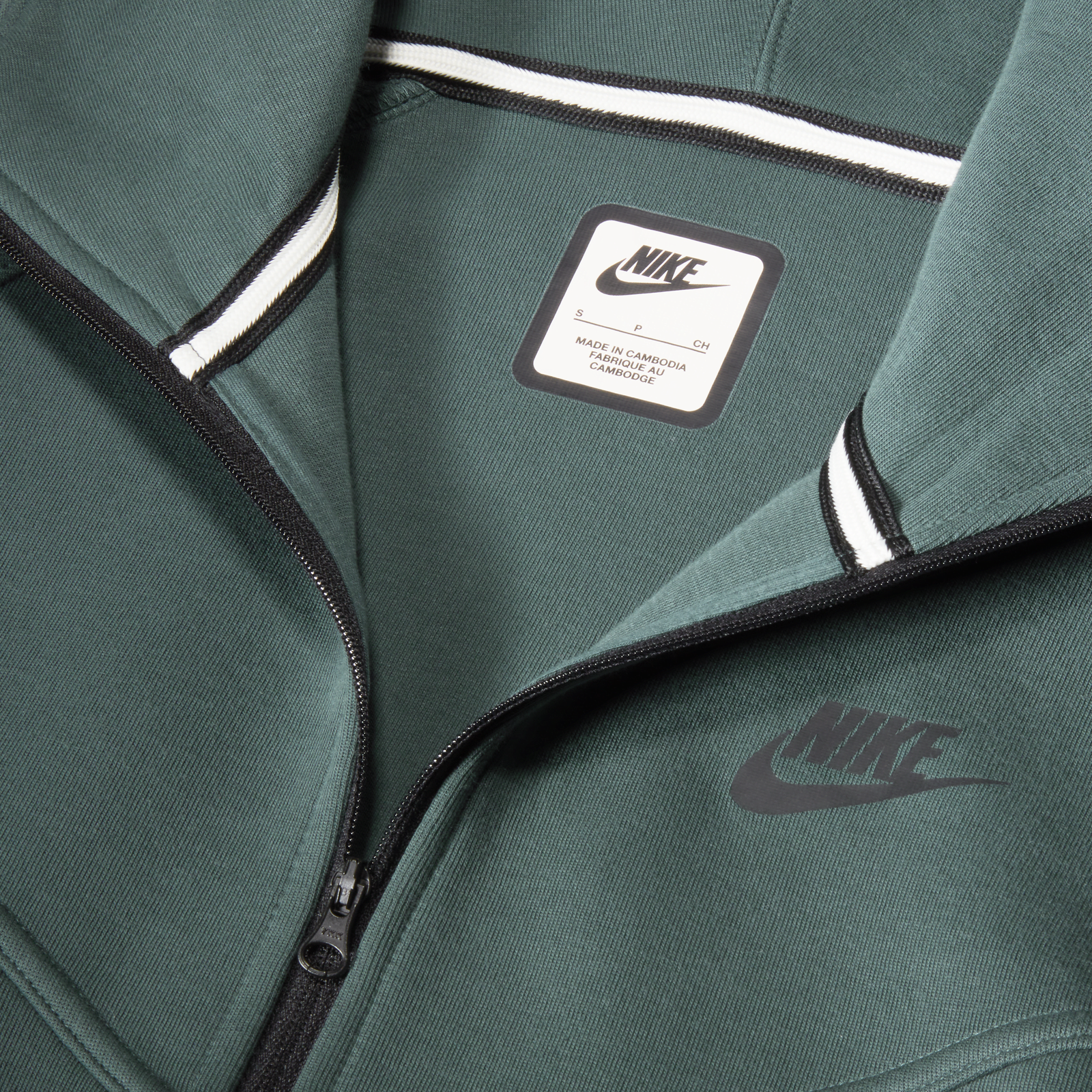 Dámská mikina s kapucí a dlouhým zipem Sportswear Tech Fleece Windrunner - Zelená