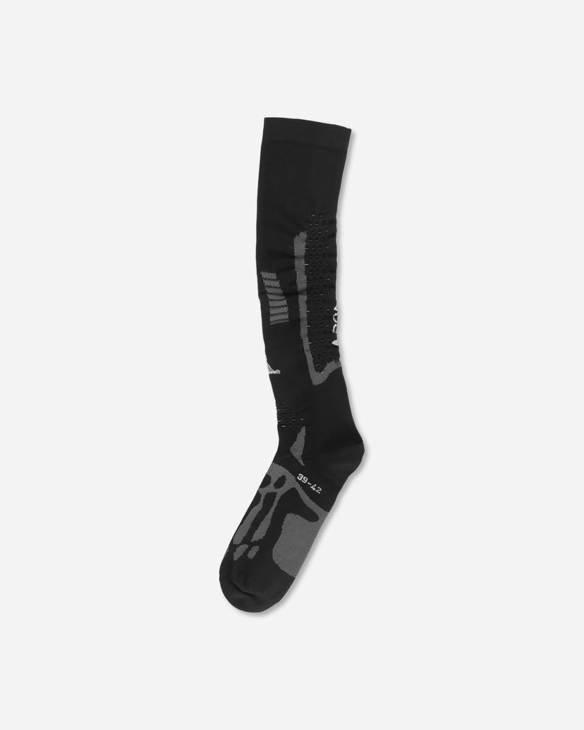 Ponožky ROA Bones Logo Q-Skin Technical Knee-High Socks Čierna | RBMW0410YA53 BLK0001