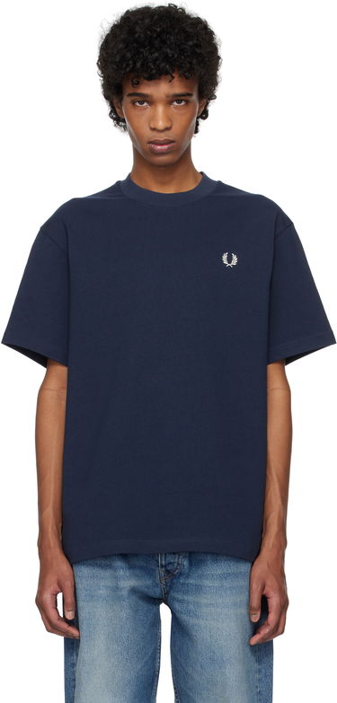 Tričko Fred Perry Fred Perry Embroidered T-Shirt Navy | M9826, 0
